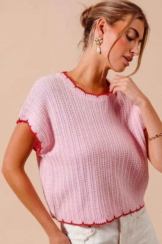 SO ME Textured Light Weight Sweater Dolman Top - Velveta Studio