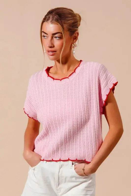 SO ME Textured Light Weight Sweater Dolman Top - Velveta Studio