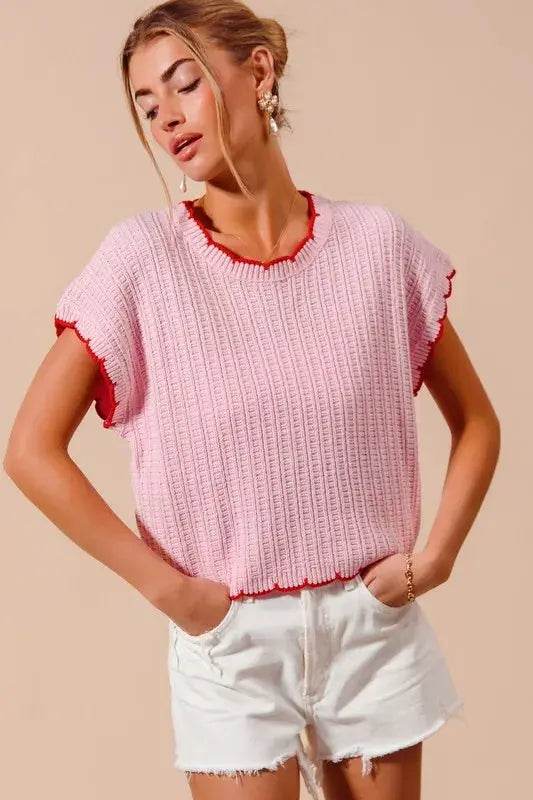 SO ME Textured Light Weight Sweater Dolman Top - Velveta Studio