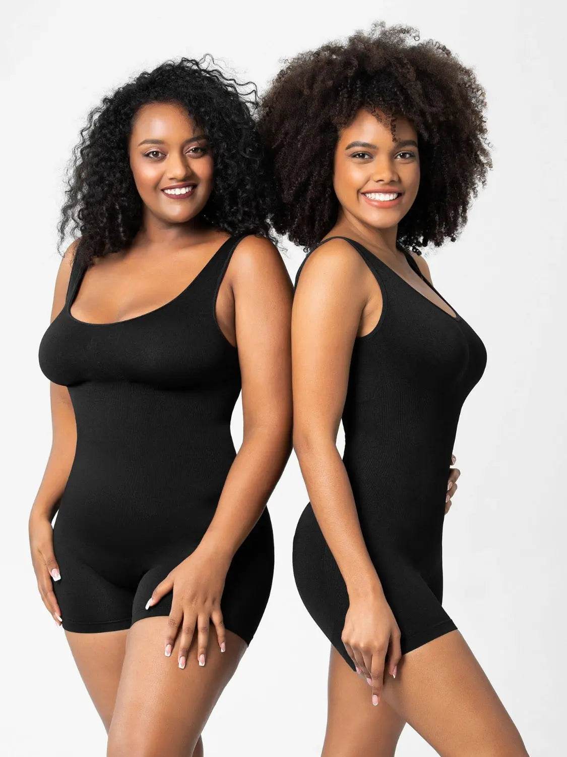Scoop Neck Wide Strap Shaping Romper - Velveta Studio