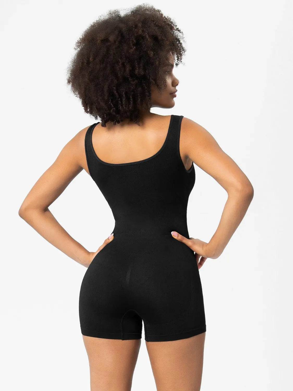 Scoop Neck Wide Strap Shaping Romper - Velveta Studio