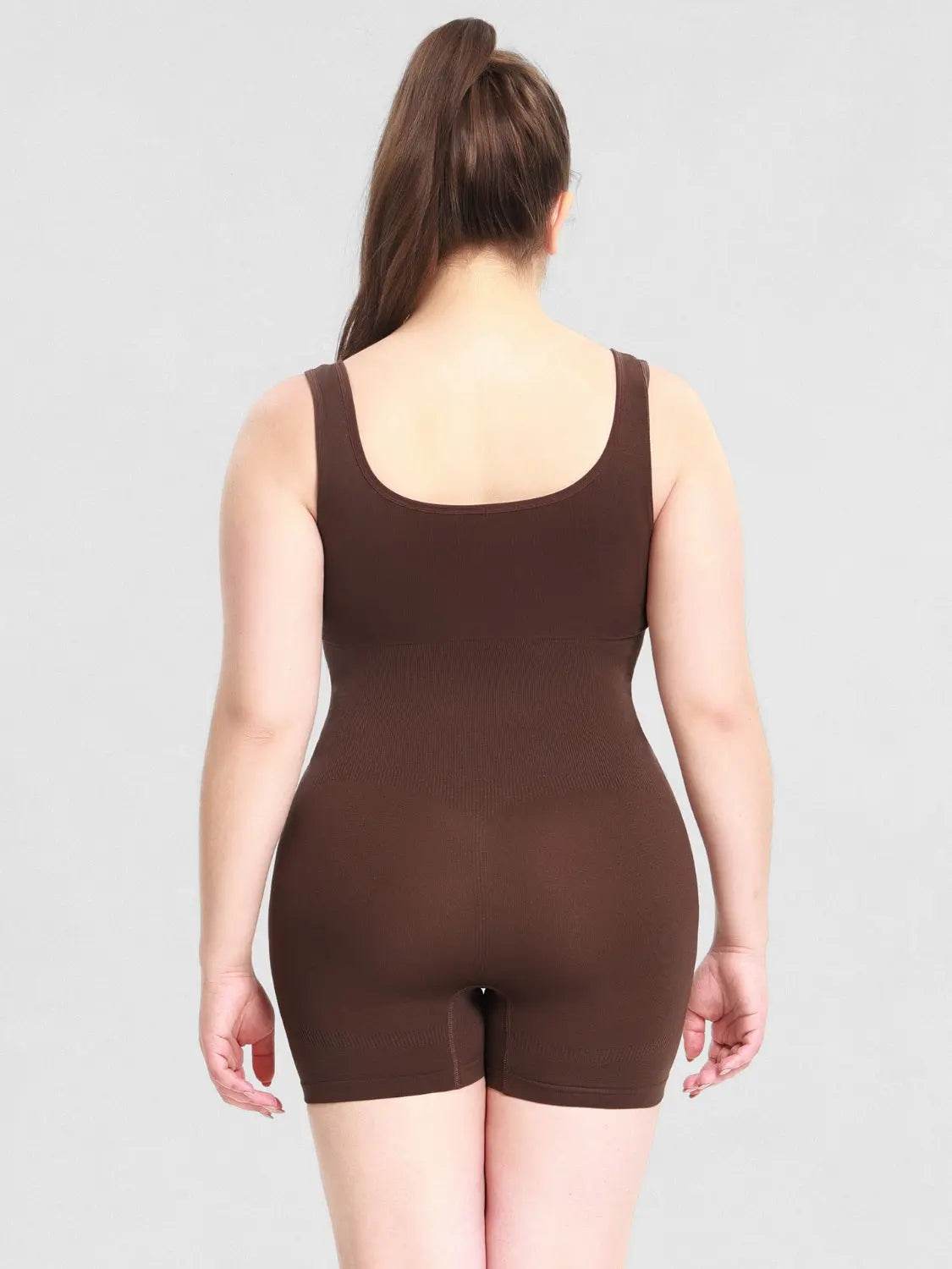 Scoop Neck Wide Strap Shaping Romper - Velveta Studio