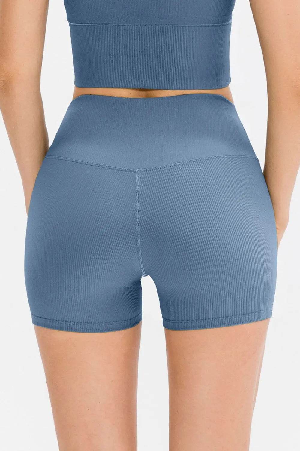 Slim Fit Wide Waistband Sports Shorts - Velveta Studio