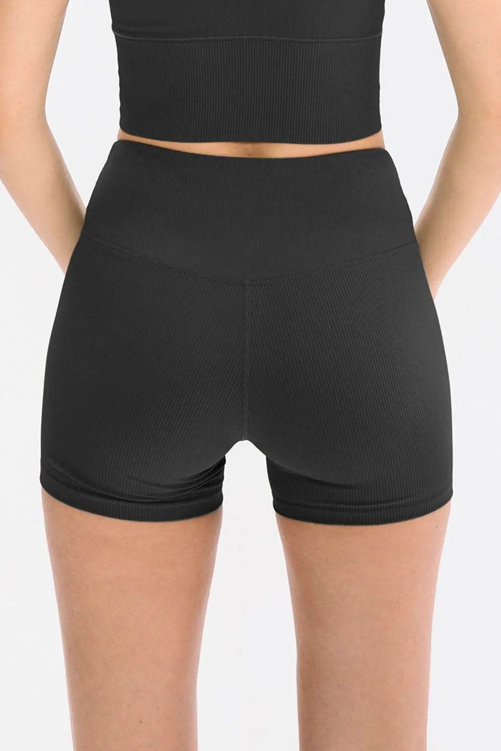 Slim Fit Wide Waistband Sports Shorts - Velveta Studio
