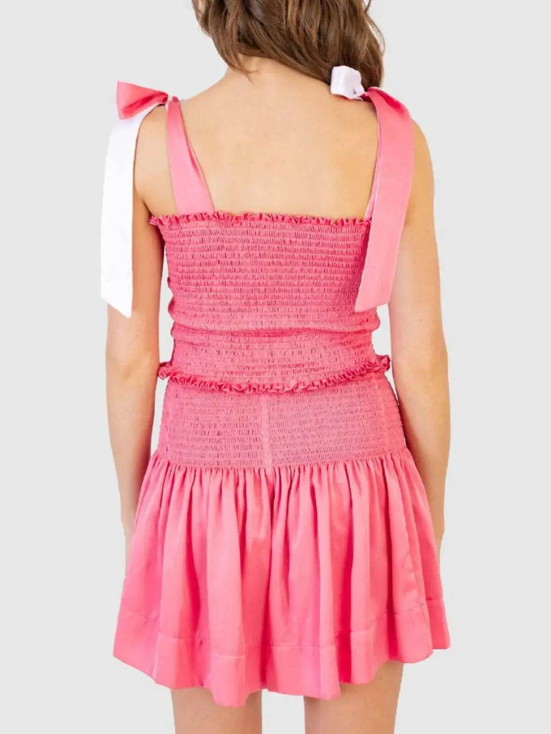 Smocked Tie Shoulder Cami and Shorts Set - Velveta Studio