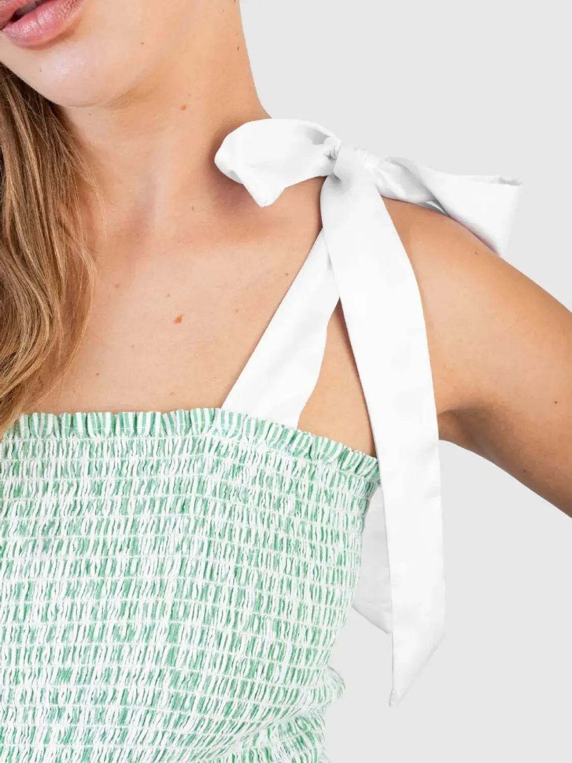 Smocked Tie Shoulder Cami and Shorts Set - Velveta Studio
