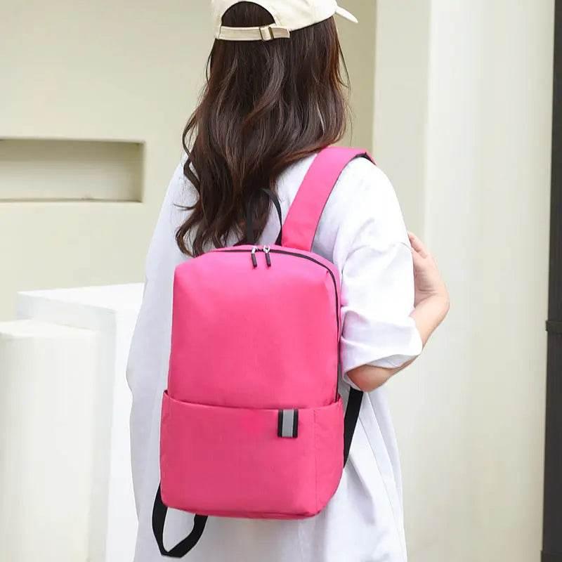 Solid Color Nylon Backpack Bag - Velveta Studio