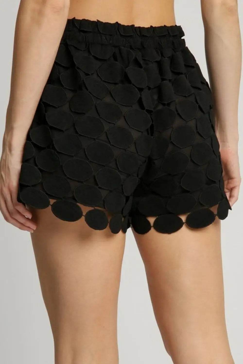 Umgee Full Size Polka Dot Lace Shorts Plus Size - Velveta Studio