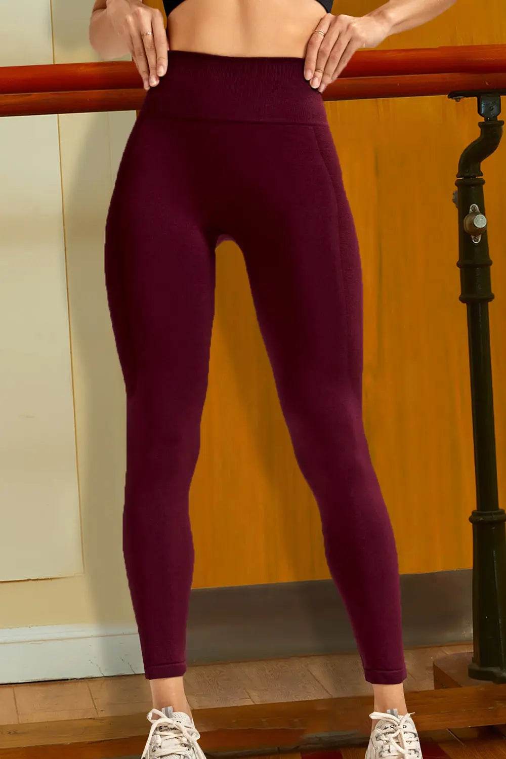 Wide Waistband Sports Leggings - Velveta Studio