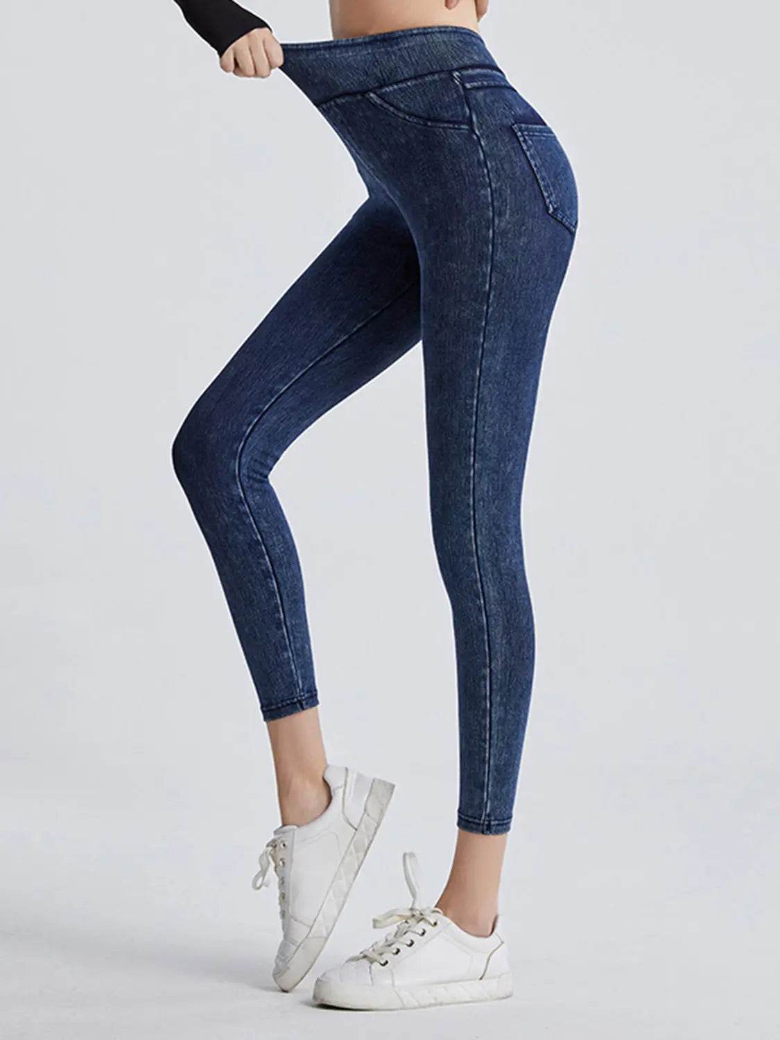 Wide Waistband Sports Leggings - Velveta Studio