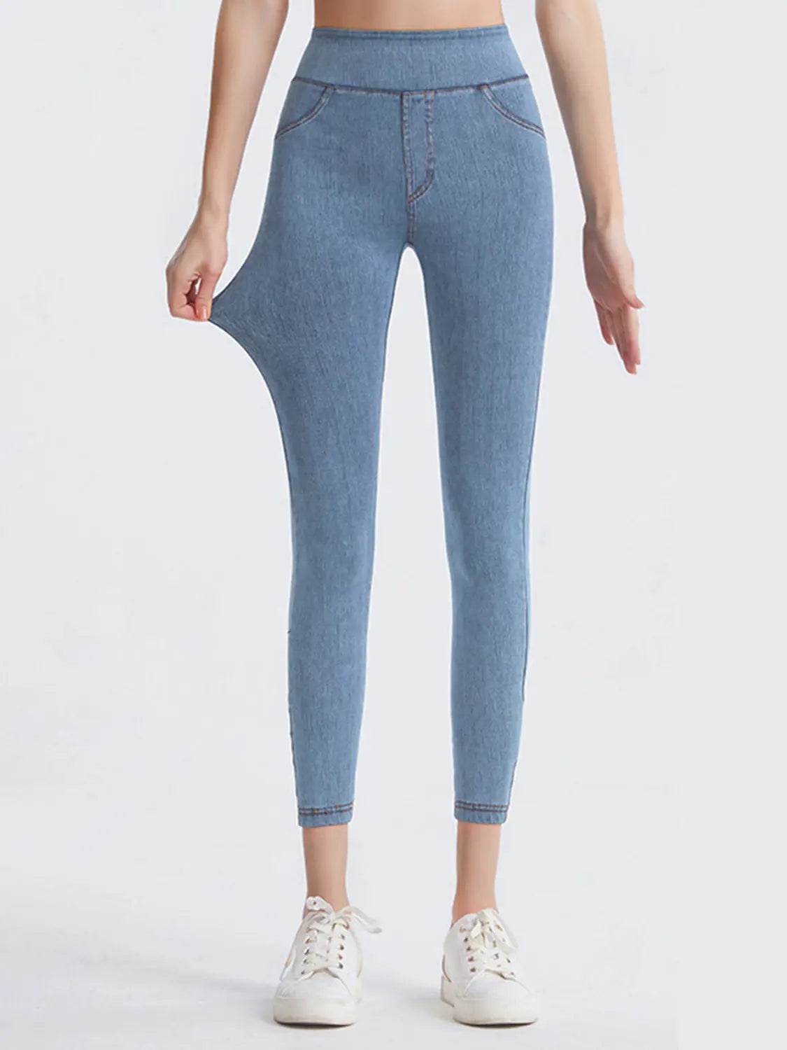 Wide Waistband Sports Leggings - Velveta Studio