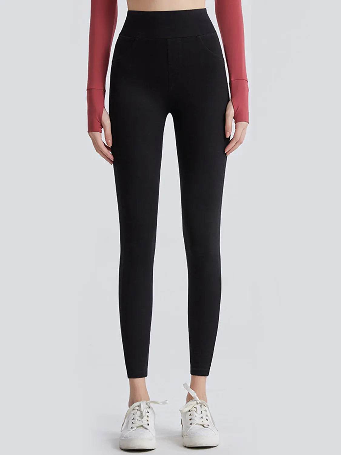 Wide Waistband Sports Leggings - Velveta Studio