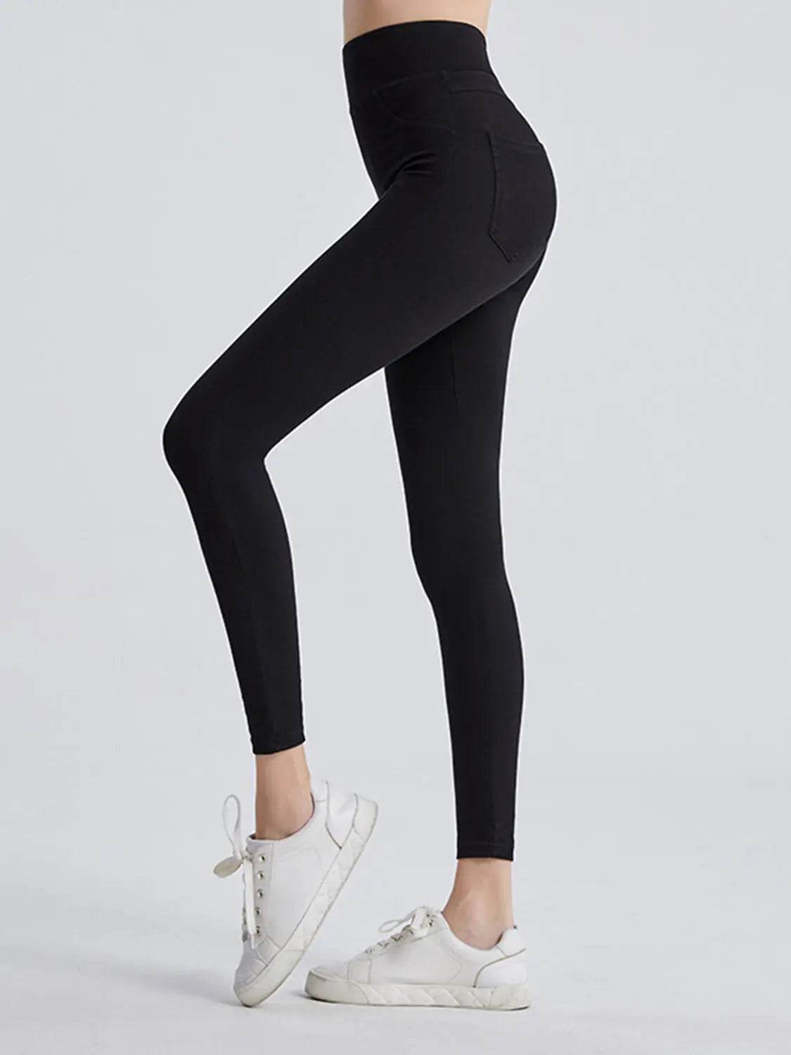 Wide Waistband Sports Leggings - Velveta Studio