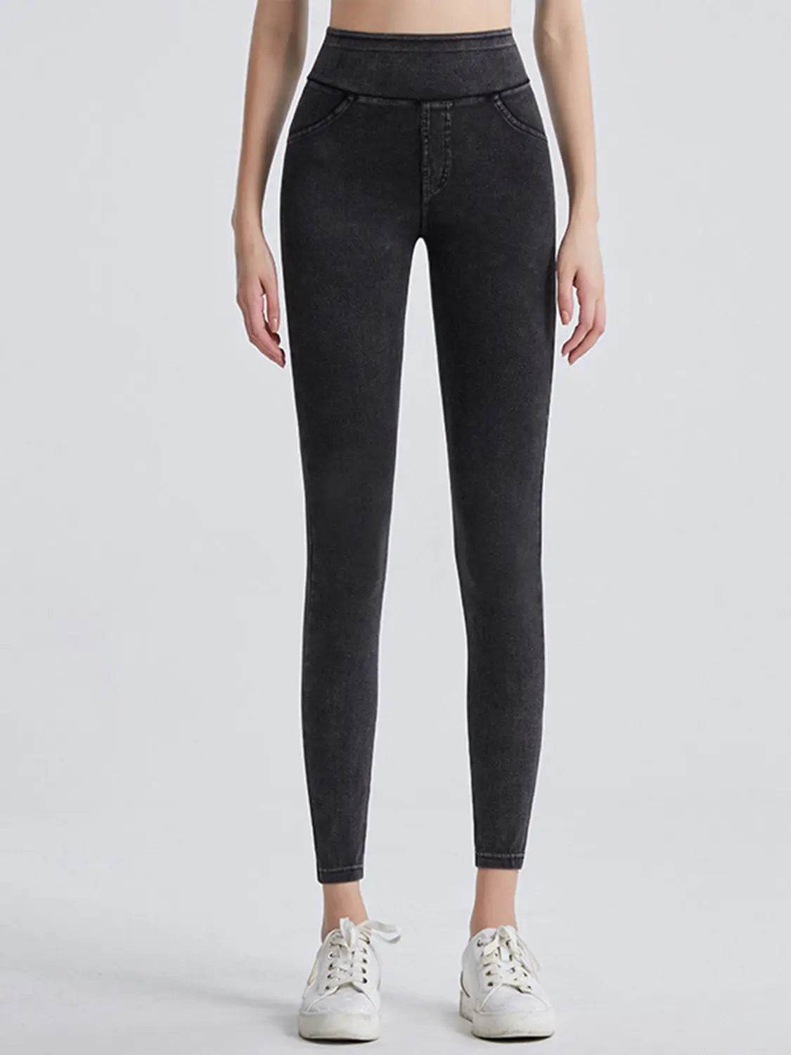 Wide Waistband Sports Leggings - Velveta Studio