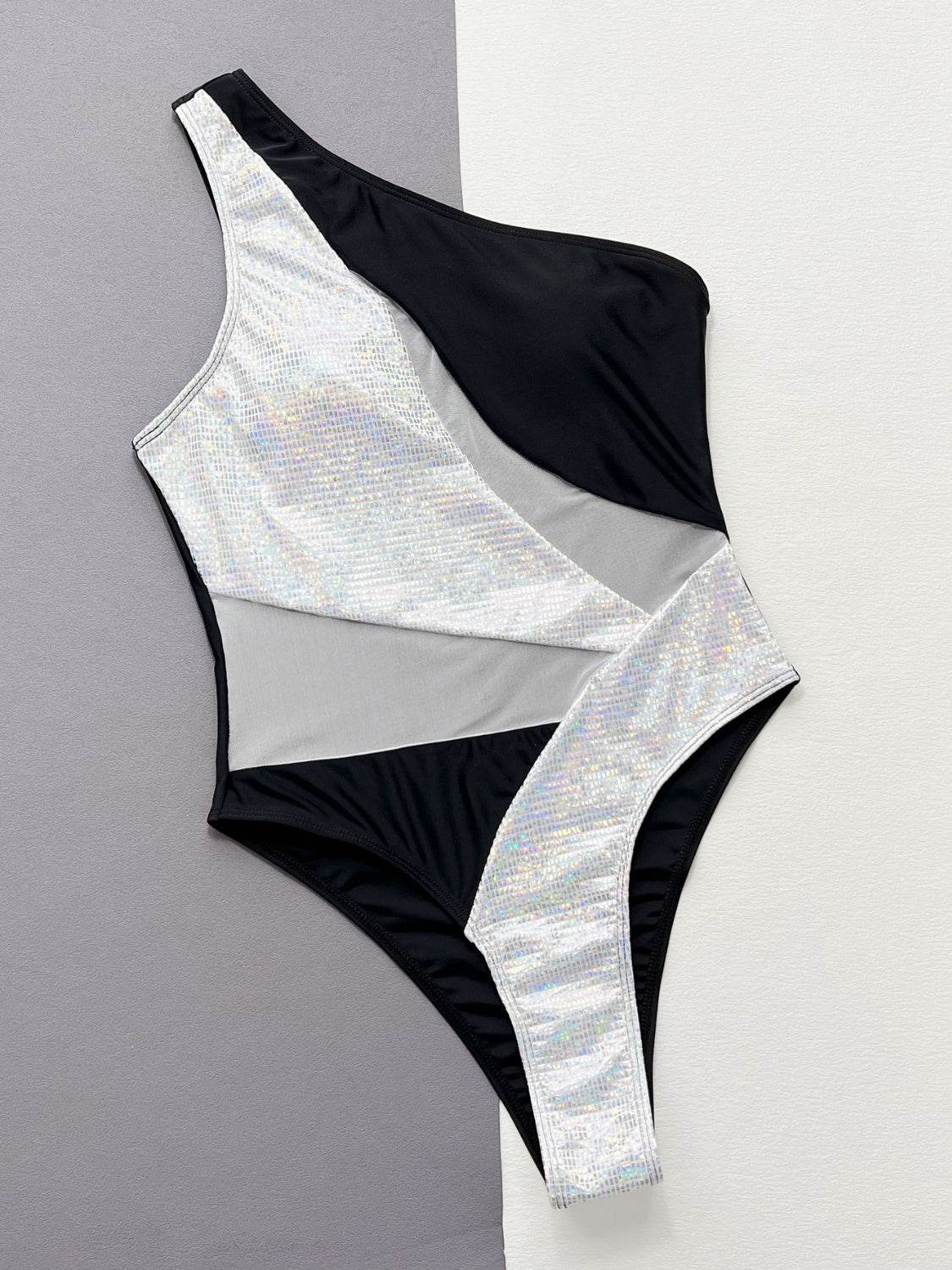 Contrast Panel One-Piece Swimsuit - Velveta Studio