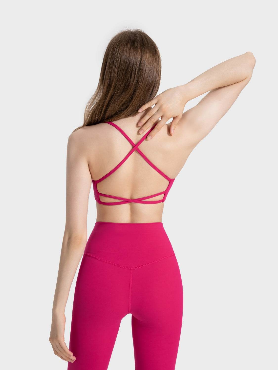 Millennia Crisscross Back Scoop Neck Active Cami with Detachable Chest Pads - Velveta Studio
