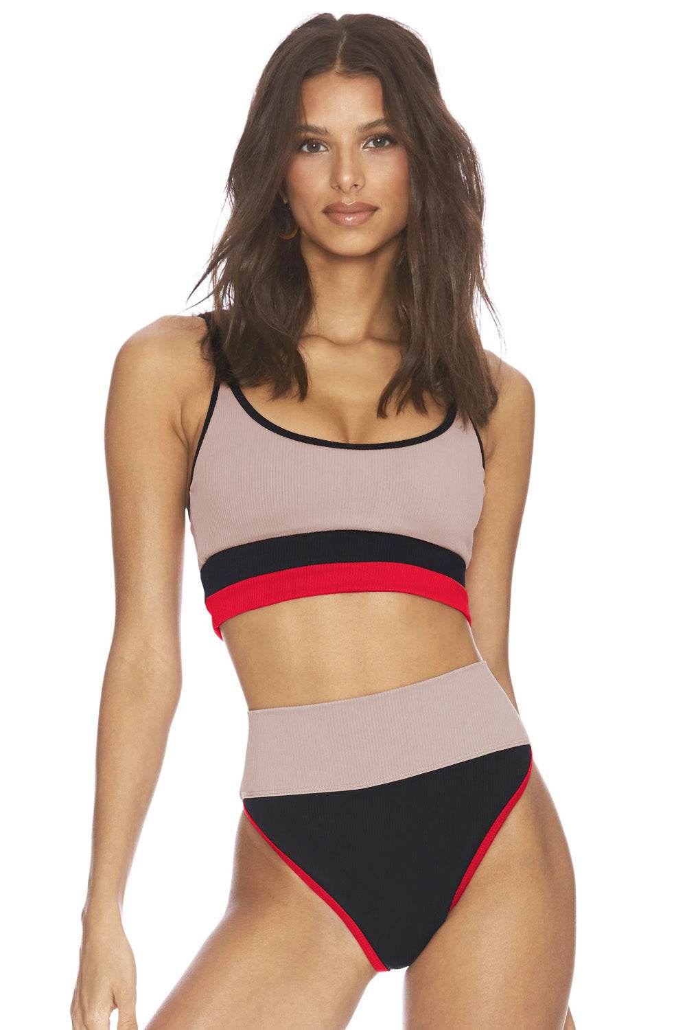 Color Block Spaghetti Strap Two-Piece Swim Set - Velveta Studio