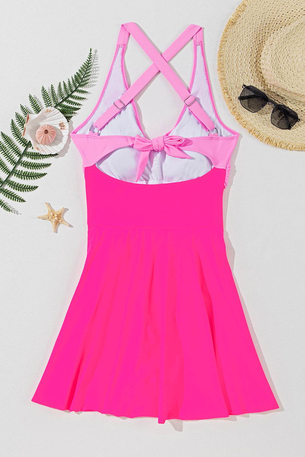 Crisscross V-Neck One-Piece Swimwear - Velveta Studio