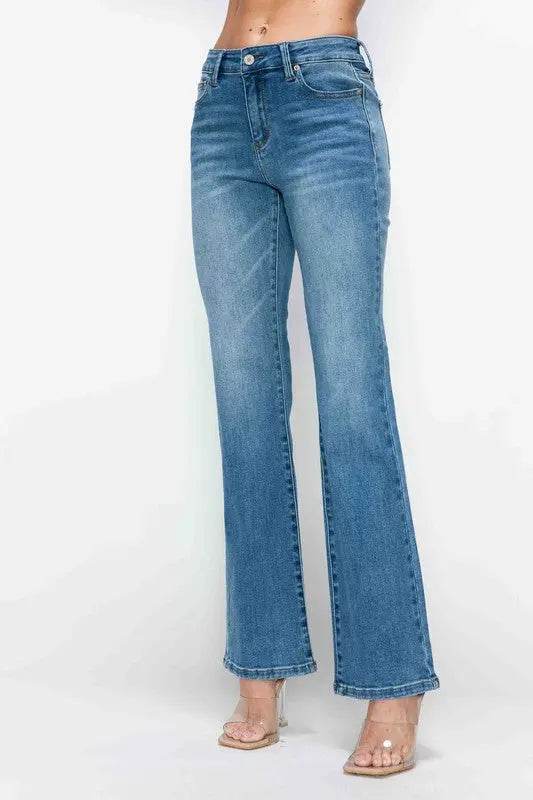 bytos Full Size Cat's Whiskers Mid Rise Bootcut Jeans - Velveta Studio