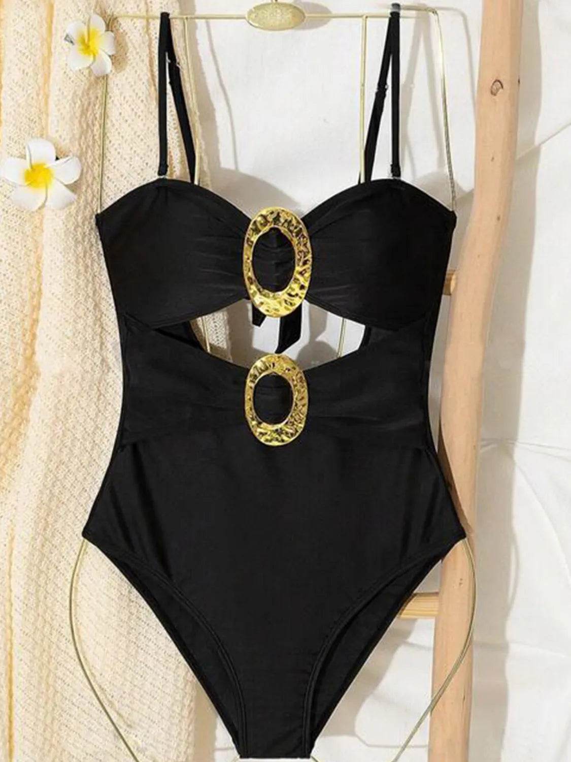 Cutout Sweetheart Neck One-Piece Swimwear - Velveta Studio
