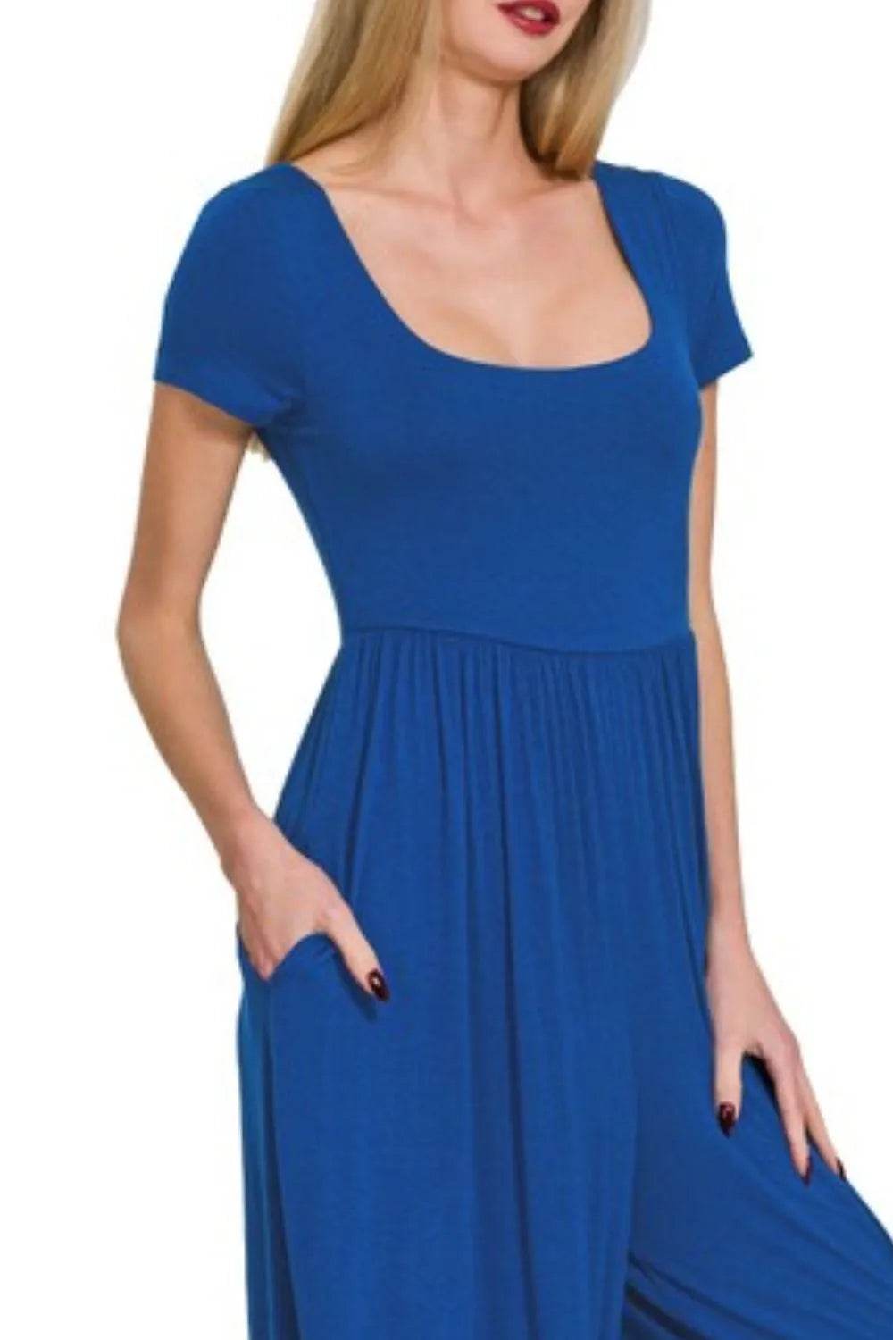 Women’s Wide-Leg Jersey Jumpsuit - Velveta Studio