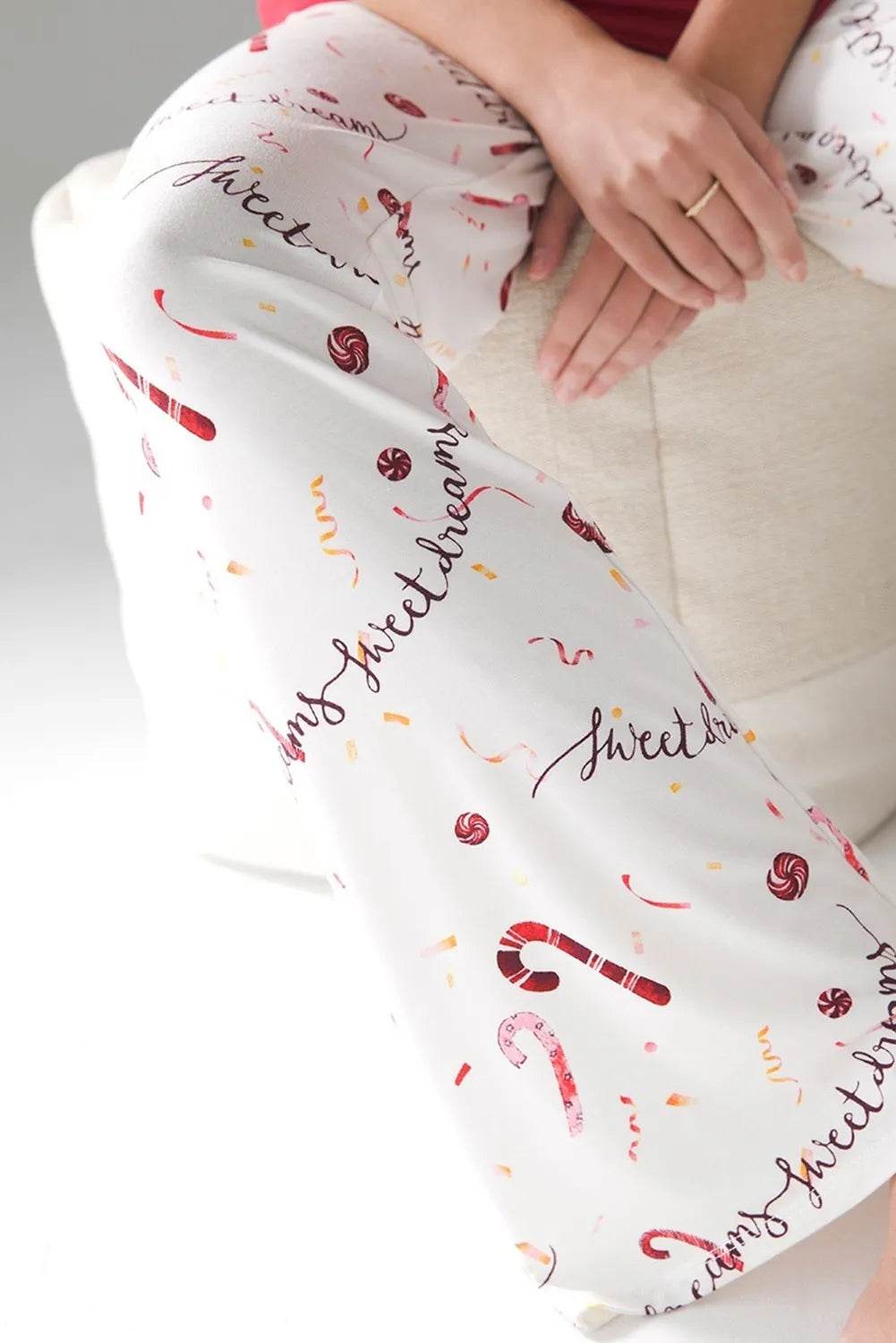 Round Neck Long Sleeve Top and Printed Pants Lounge Set - Velveta Studio