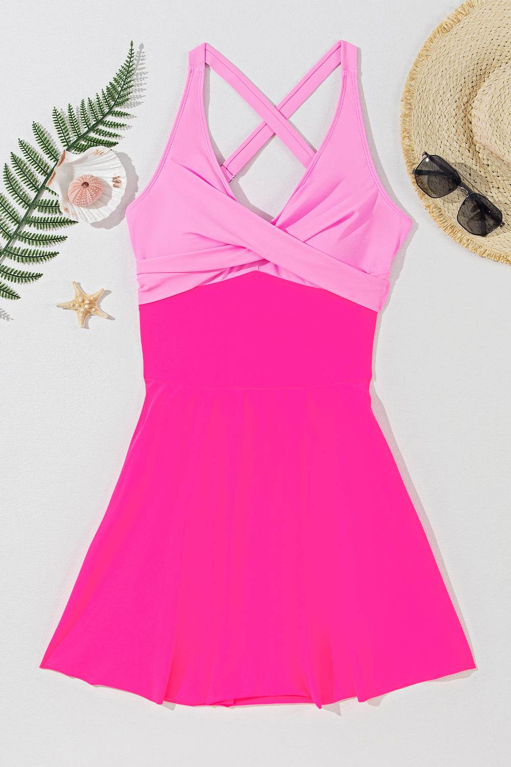 Crisscross V-Neck One-Piece Swimwear - Velveta Studio