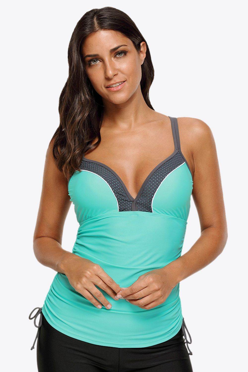 Contrast Sweetheart Neck Swim Cami - Velveta Studio