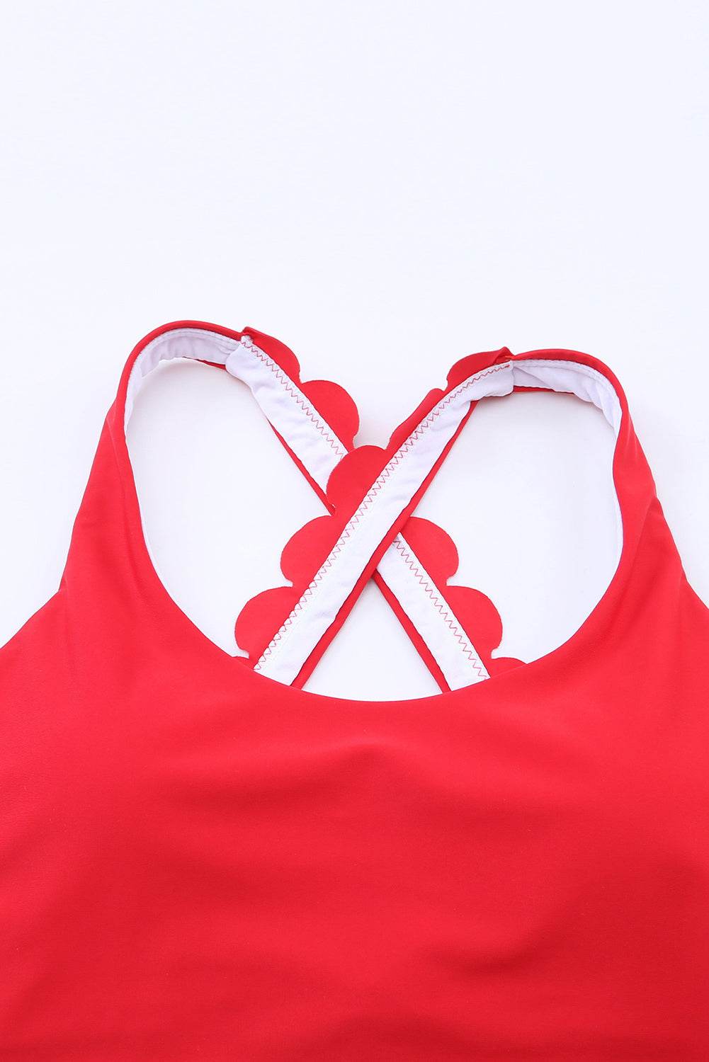 Crisscross Scoop Neck Swim Top - Velveta Studio