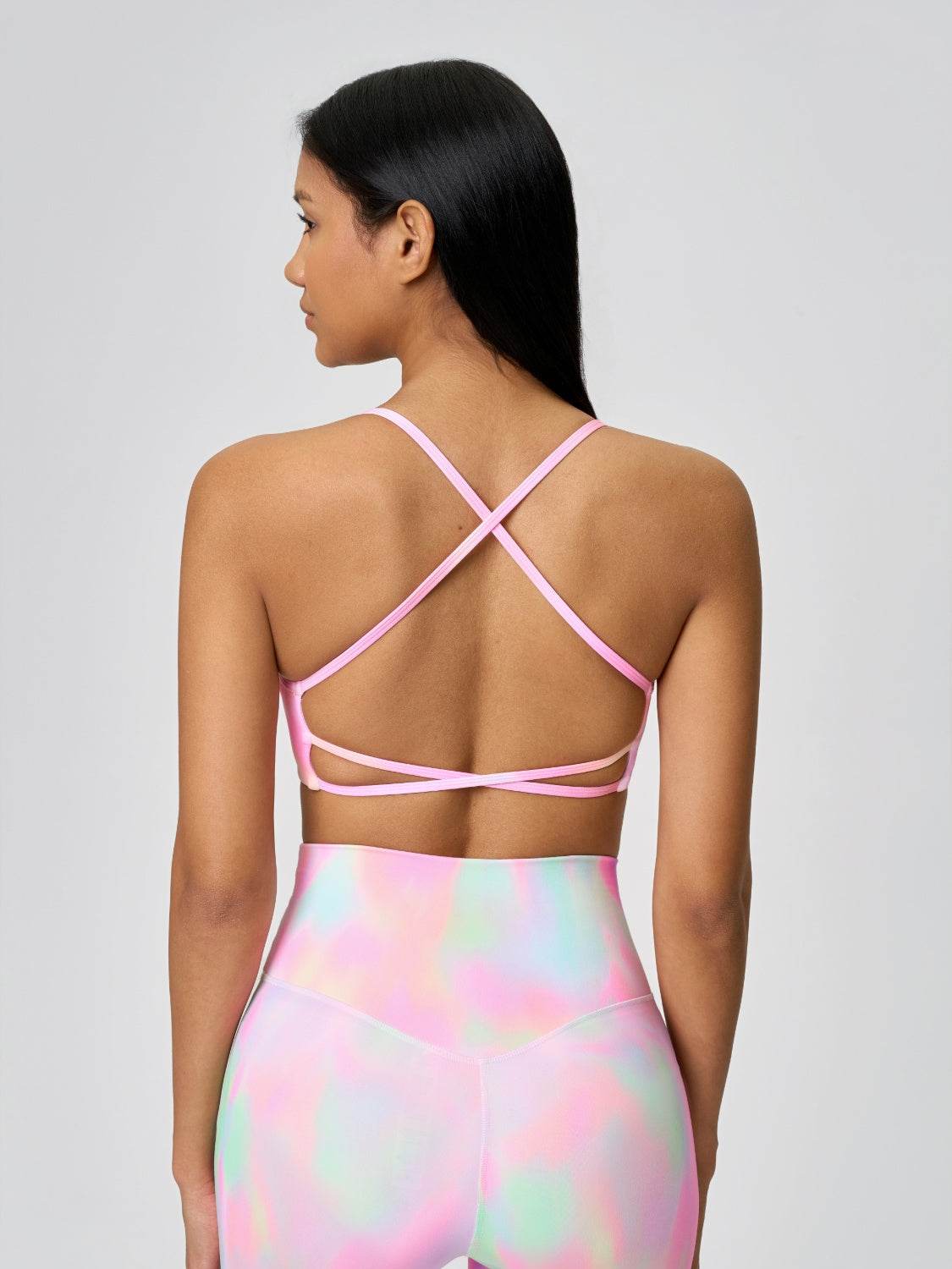 Millennia Crisscross Back Scoop Neck Active Cami with Detachable Chest Pads - Velveta Studio
