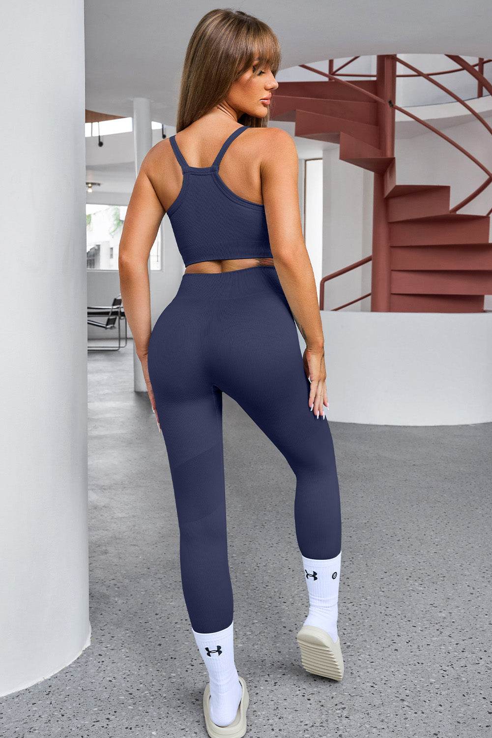 Tank Cropped Active Top and Pants Set - Velveta Studio