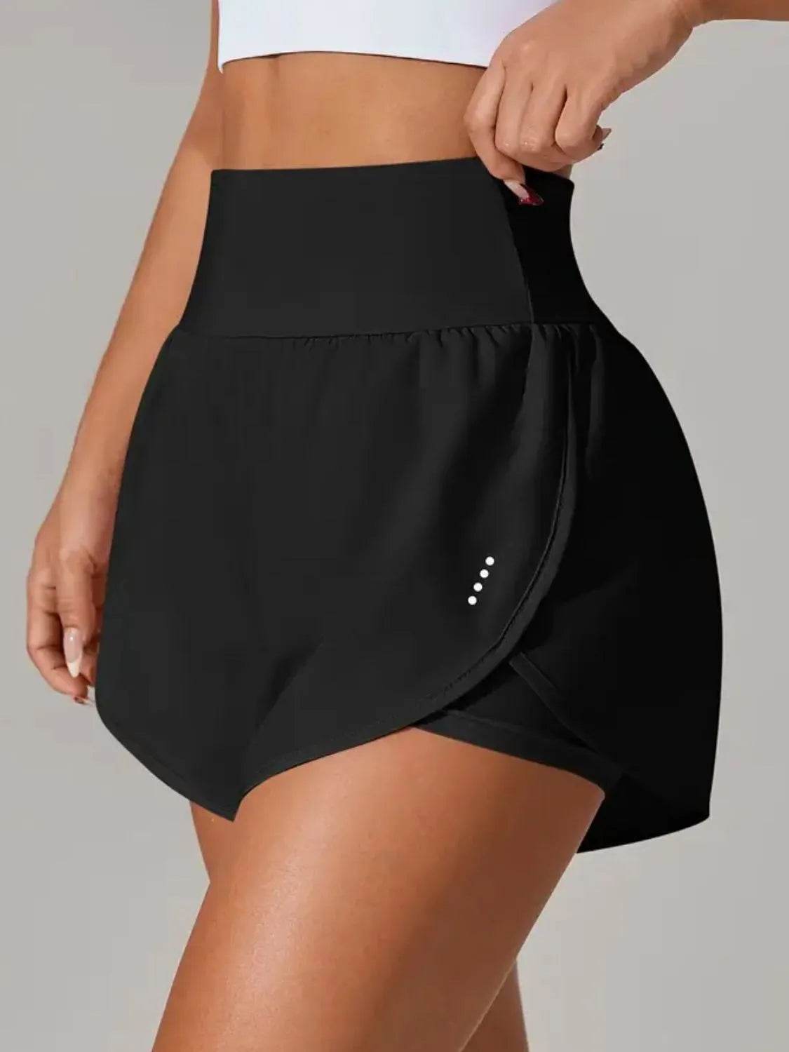 Pocketed High Waist Active Shorts - Velveta Studio