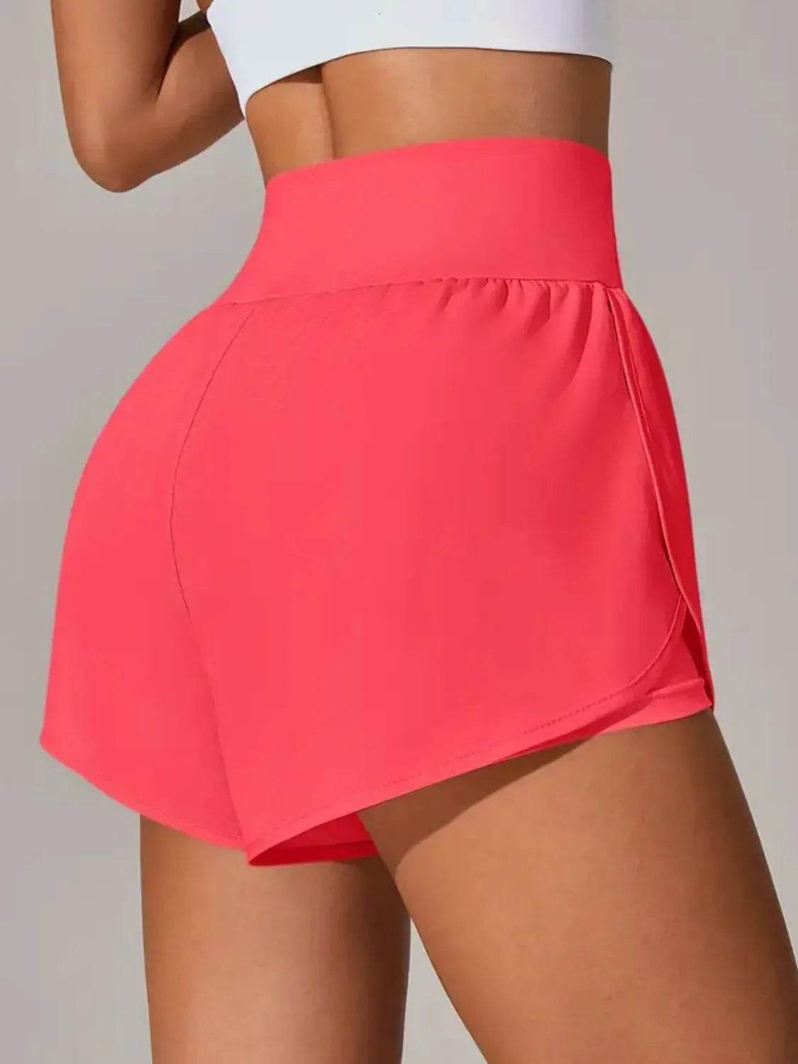 Pocketed High Waist Active Shorts - Velveta Studio
