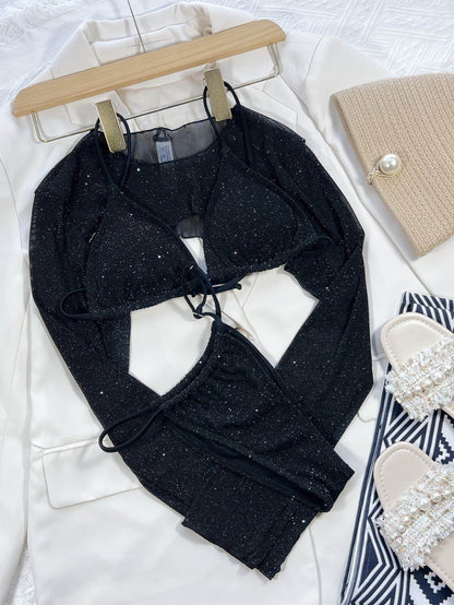 Glitter Three-Piece Swim Set - Velveta Studio