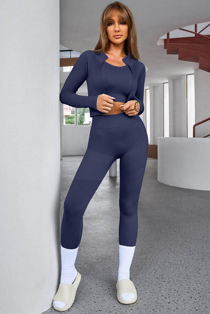 Tank Cropped Active Top and Pants Set - Velveta Studio