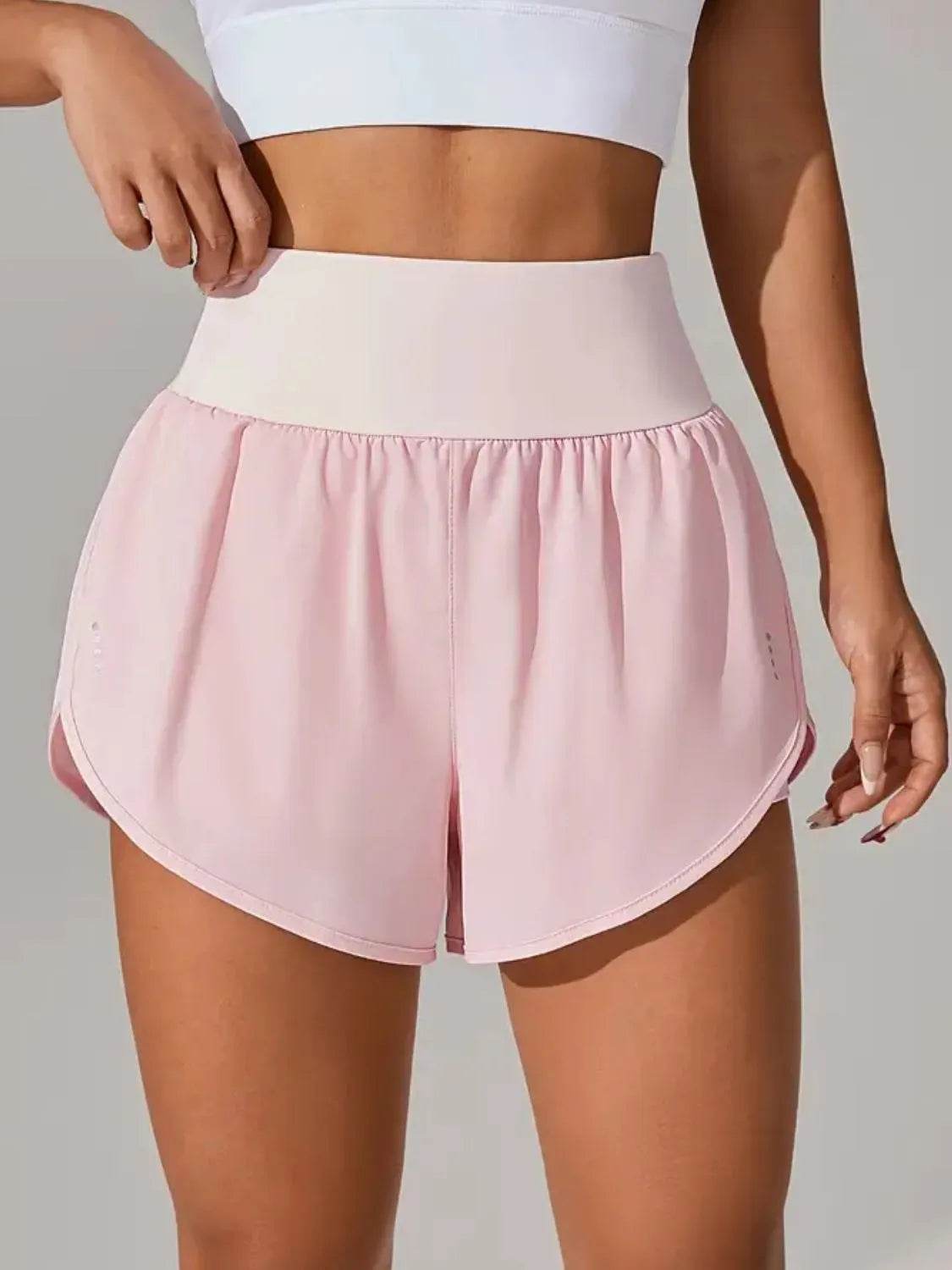 Pocketed High Waist Active Shorts - Velveta Studio
