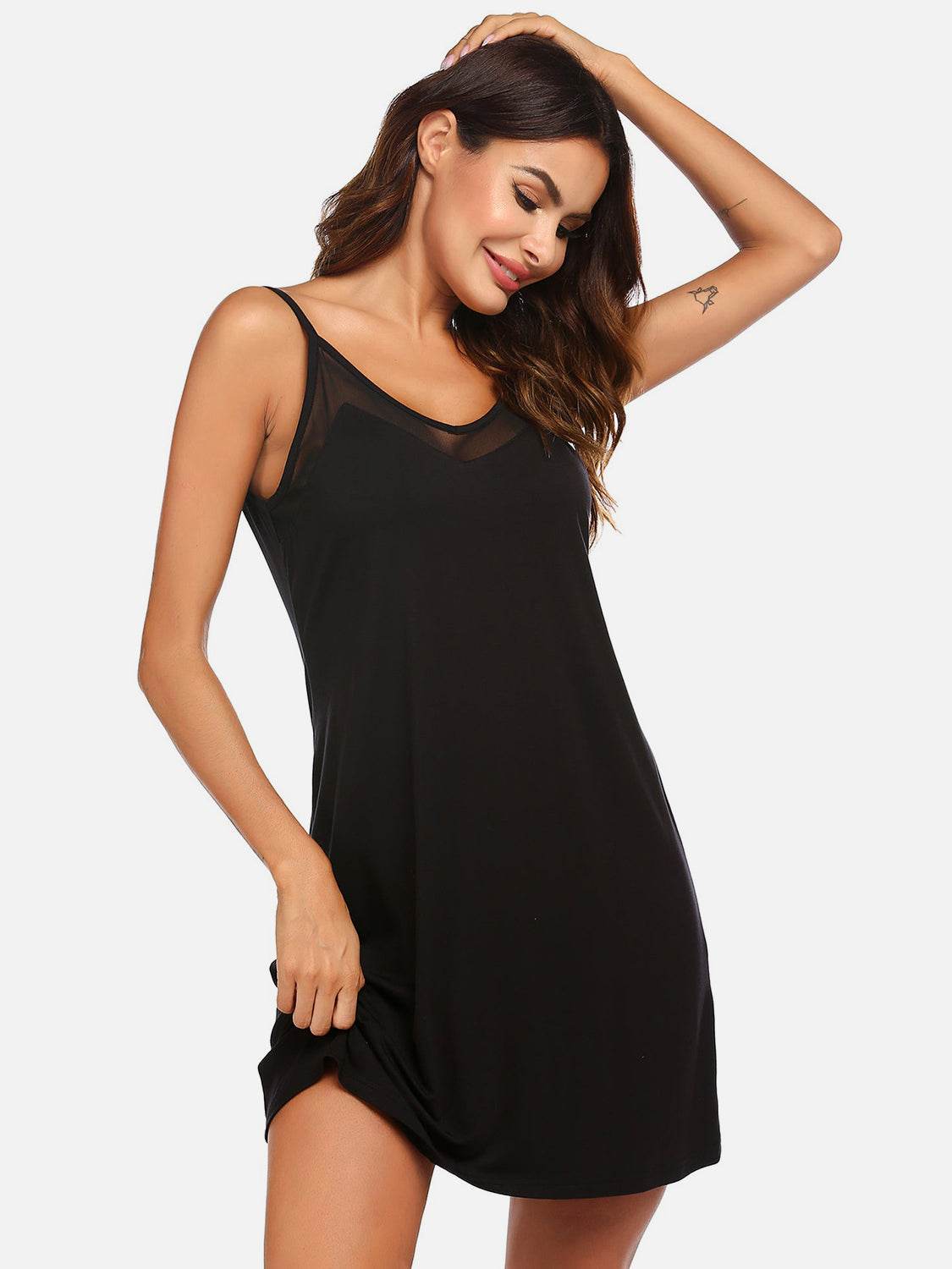 Scoop Neck Spaghetti Strap Lounge Dress - Velveta Studio