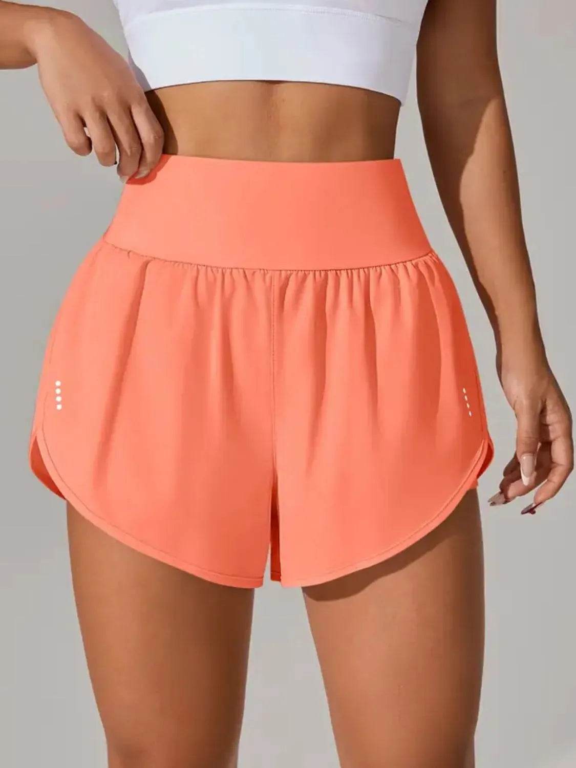 Pocketed High Waist Active Shorts - Velveta Studio