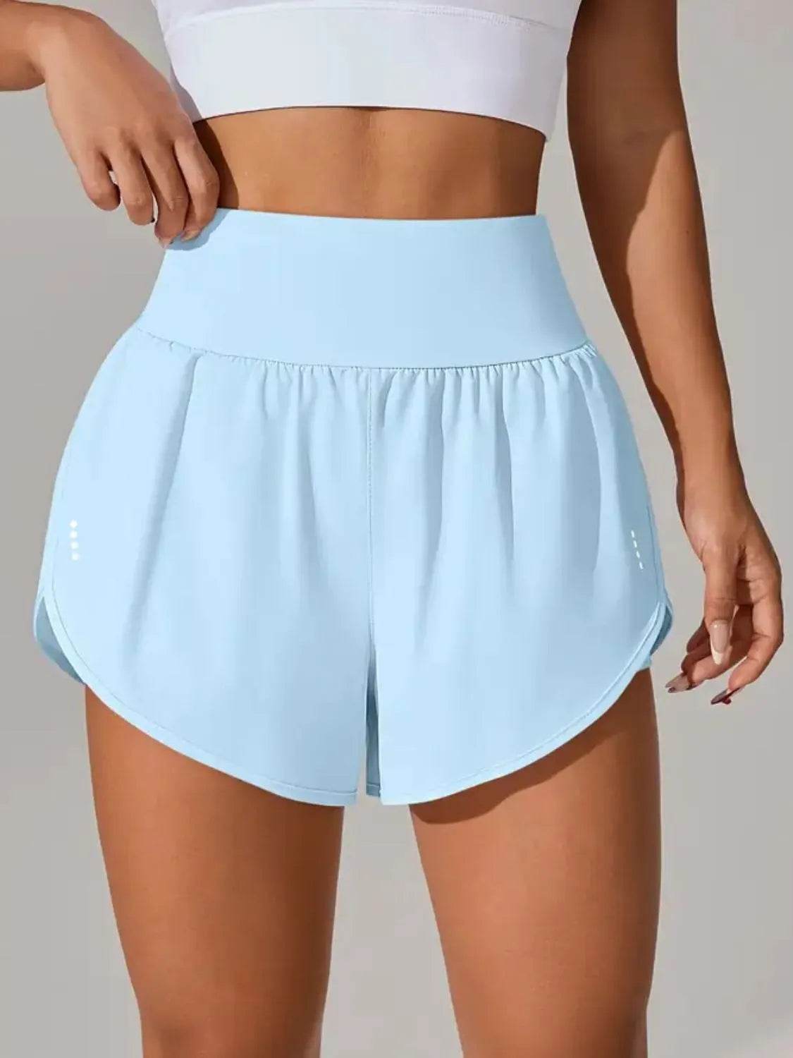 Pocketed High Waist Active Shorts - Velveta Studio