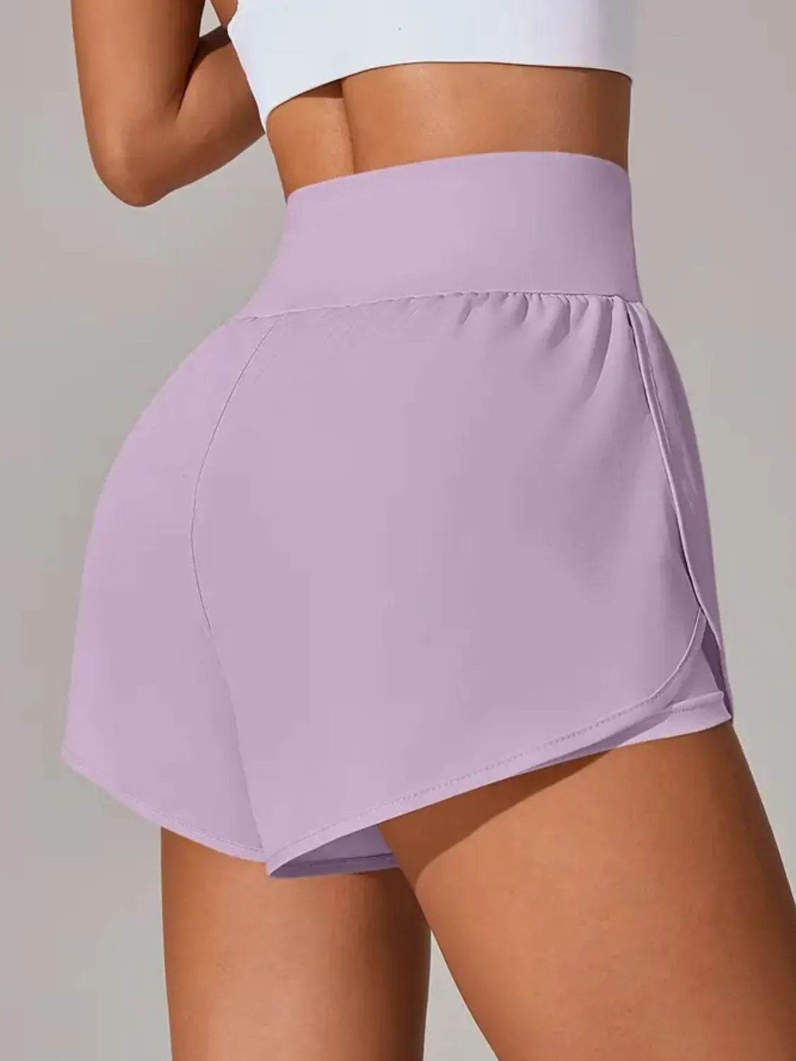 Pocketed High Waist Active Shorts - Velveta Studio