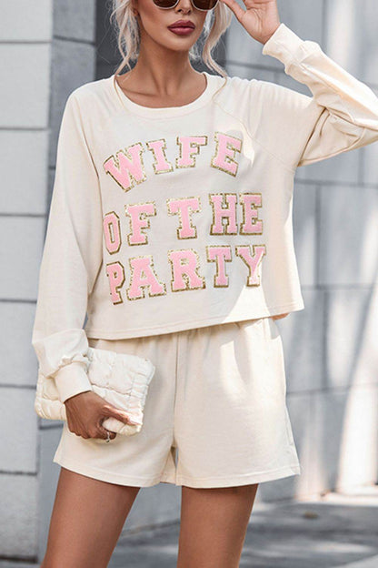 WIFE OF THE PARTY Round Neck Top and Shorts Set - Velveta Studio