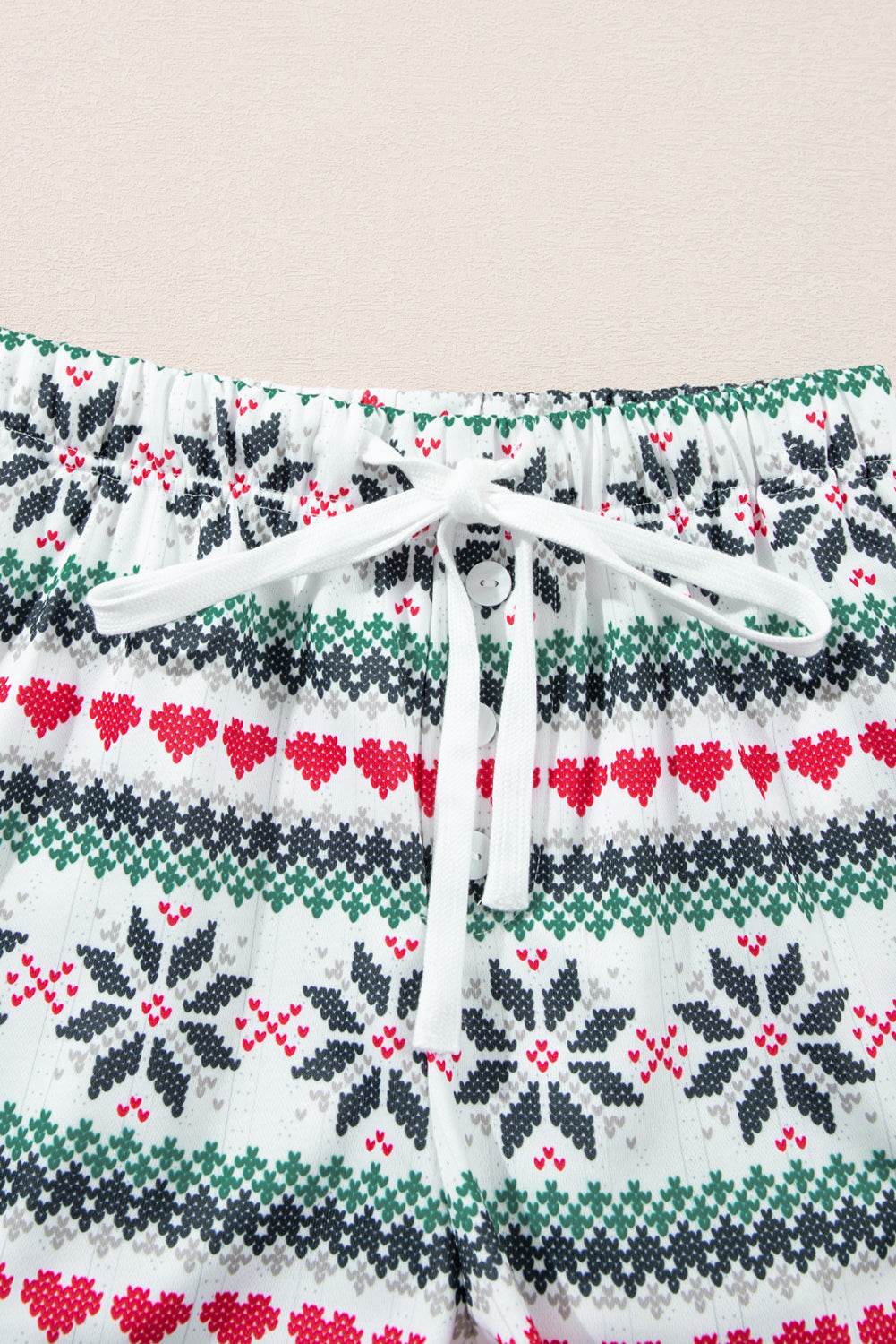 Letter Graphic Round Neck Top and Printed Shorts Lounge Set - Velveta Studio