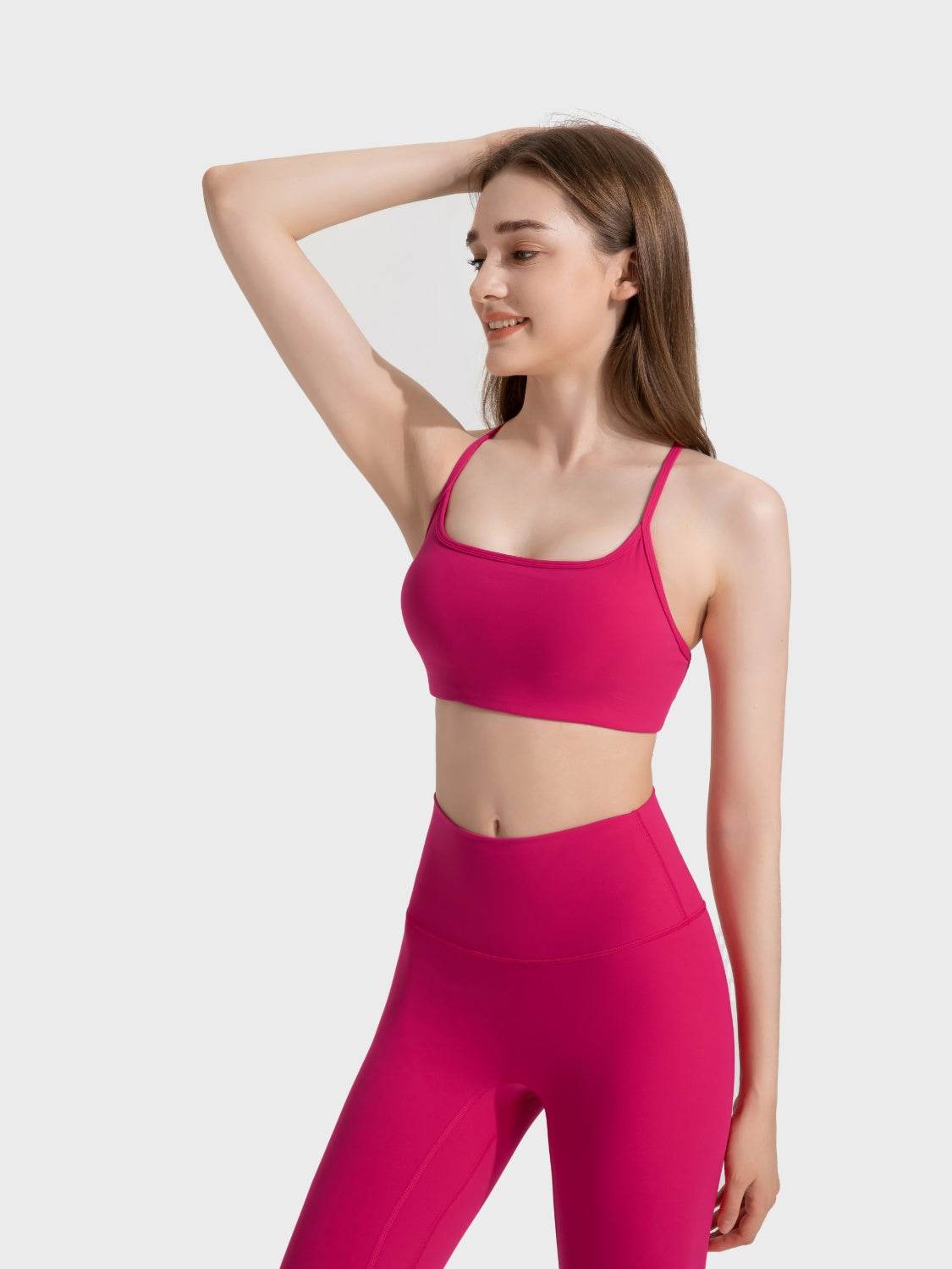 Millennia Crisscross Back Scoop Neck Active Cami with Detachable Chest Pads - Velveta Studio