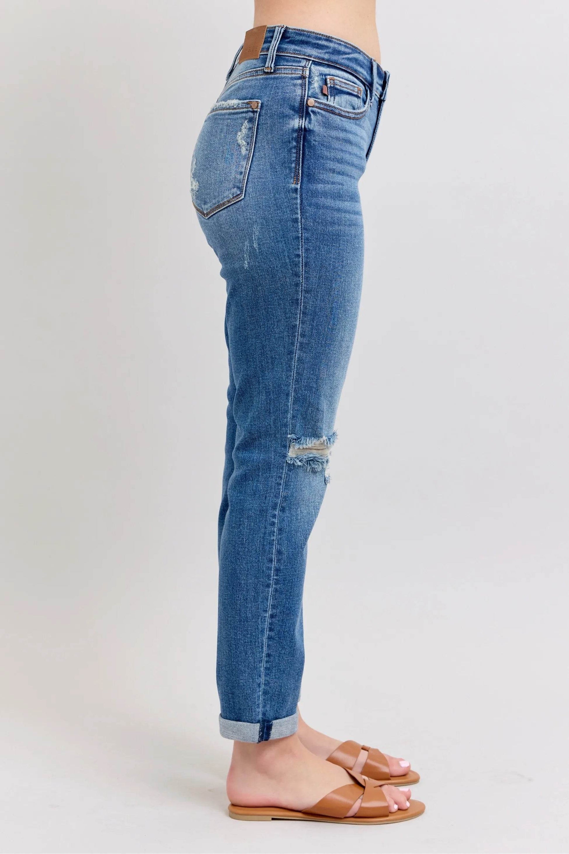 Premium Distressed Boyfriend Jeans - Velveta Studio