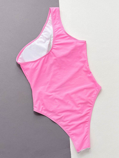 Contrast Panel One-Piece Swimsuit - Velveta Studio
