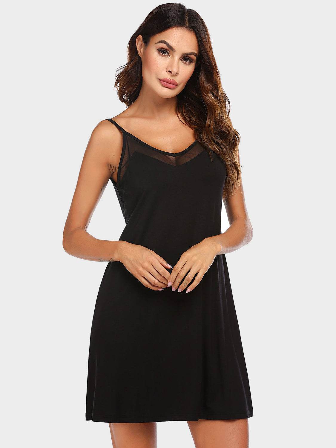 Scoop Neck Spaghetti Strap Lounge Dress - Velveta Studio