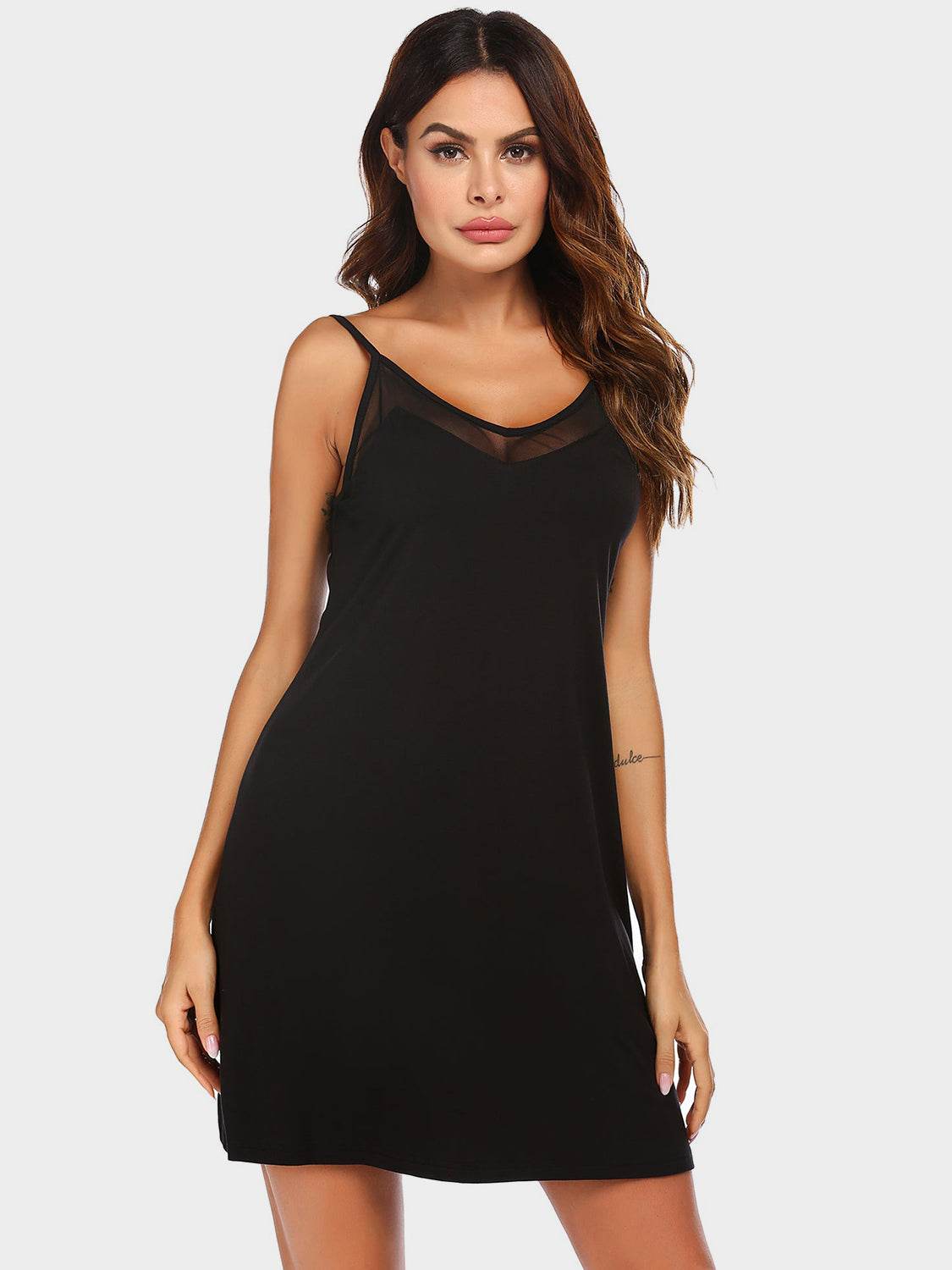 Scoop Neck Spaghetti Strap Lounge Dress - Velveta Studio