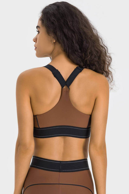 Millennia Contrast Sports Bra - Velveta Studio