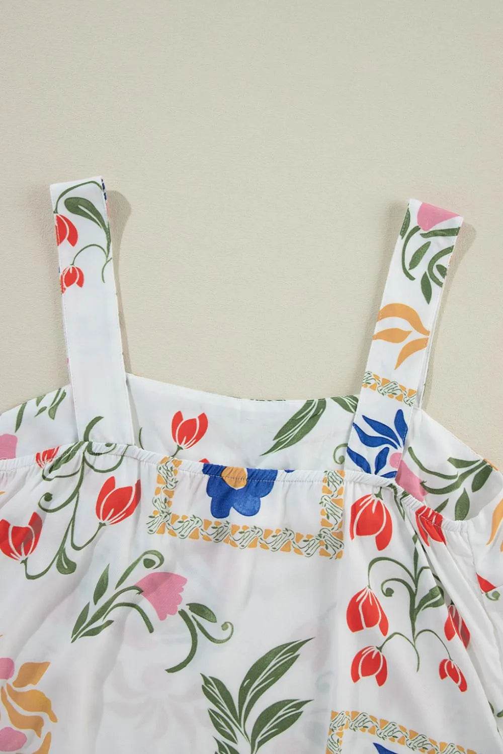 Printed Square Neck Top and Pants Set - Velveta Studio