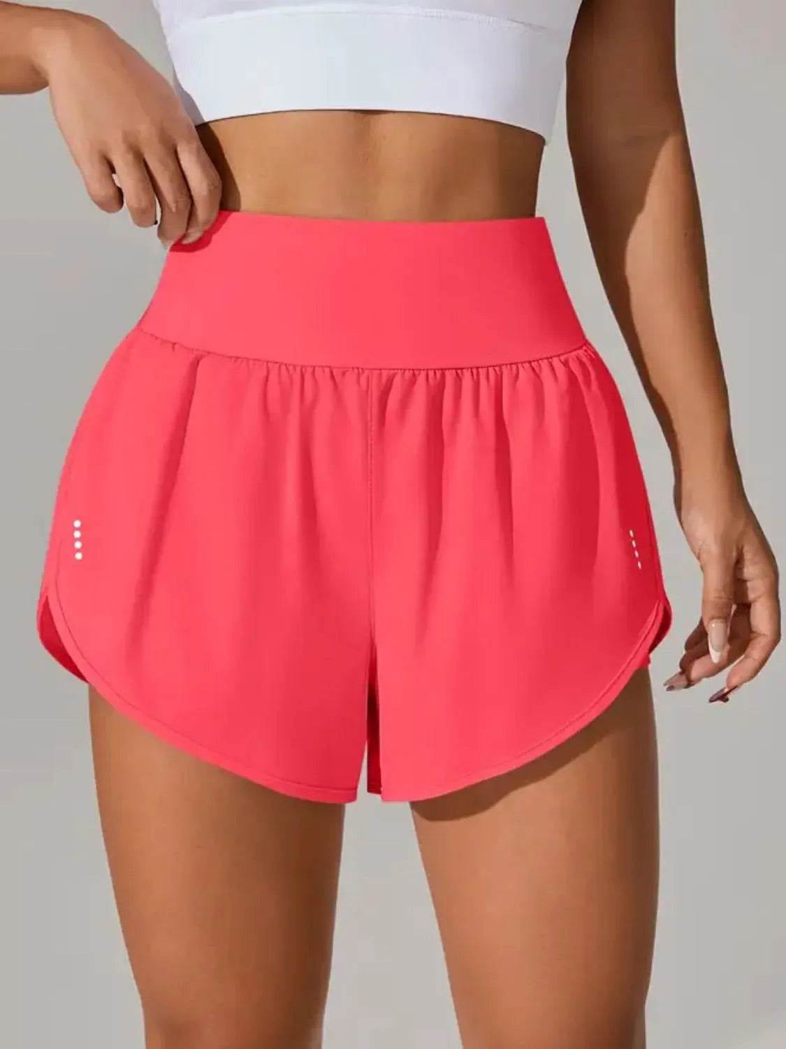 Pocketed High Waist Active Shorts - Velveta Studio
